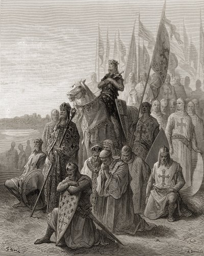 King Louis IX before Damietta, illustration from 